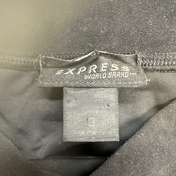 Express Women’s Black Long Sleeve Bodysuit Size 3 Fitted Stretch - Picture 3 of 6